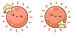 Cursor preview: Coral Sun Bloom Cursor - 1 - cute-cursor.com