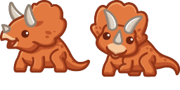 Cursor preview: Triceratops - 1 - cute-cursor.com