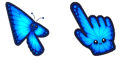 Cursor preview: Neon Morpho Blue Flutter - 41 - cute-cursor.com