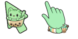 Cursor preview: Capoo Bubble Tea - 1 - cute-cursor.com