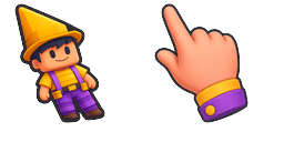 Cursor preview: Cute Roblox Yellow Hat Worker - 59 - cute-cursor.com