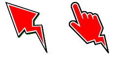 Cursor preview: Red Lightning Bolt - 1 - cute-cursor.com