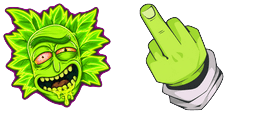 Cursor preview: Leafy Lab Neon Meme - 66 - cute-cursor.com