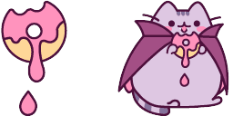 Cursor preview: Vampurr Pusheen - 66 - cute-cursor.com