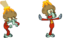 Cursor preview: Spongebob Captain Magma - 39 - cute-cursor.com