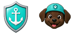 Cursor preview: Aqua Zuma Anchor - 37 - cute-cursor.com