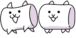 Cursor preview: The Battle Cats Marshmallow Cat - 48 - cute-cursor.com