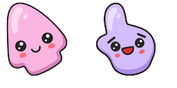 Cursor preview: Blushy Blob - 1 - cute-cursor.com