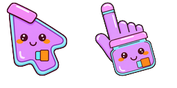 Cursor preview: Cute Purple Jam - 67 - cute-cursor.com