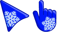 Cursor preview: Blue Snow - 64 - cute-cursor.com