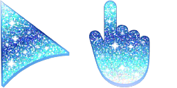 Cursor preview: Blue Ocean Glitter - 66 - cute-cursor.com
