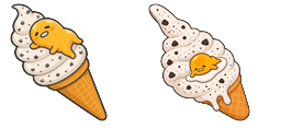 Cursor preview: Gudetama Cookies and Cream Ice Cream Delight - 1 - cute-cursor.com