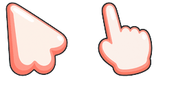 Cursor preview: Coral Puff - 1 - cute-cursor.com