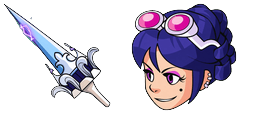 Cursor preview: Indigo Scarlet Lance Cursor - 66 - cute-cursor.com