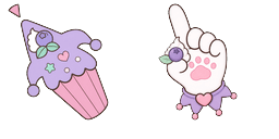 Cursor preview: MMU Kuromi Spoon Cupcake - 66 - cute-cursor.com