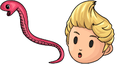 Cursor preview: Lucas and Rope Snake - 66 - cute-cursor.com