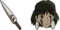 Cursor preview: San and Dagger - 66 - cute-cursor.com