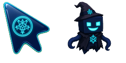 Cursor preview: Azure Occult Witch - 1 - cute-cursor.com