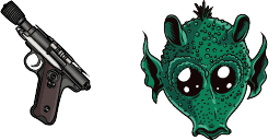Cursor preview: Greedo Blaster - 1 - cute-cursor.com