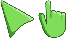 Cursor preview: Yellow Green - 67 - cute-cursor.com