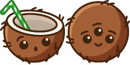 Cursor preview: Cute Coconut - 1 - cute-cursor.com