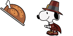 Cursor preview: Pilgrim Snoopy - 65 - cute-cursor.com