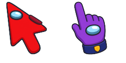 Cursor preview: Among Us Series Red Captain Purple Cop - 66 - cute-cursor.com