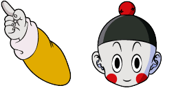 Cursor preview: Chiaotzu - 67 - cute-cursor.com