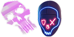 Cursor preview: Holo Skull Party Trooper - 67 - cute-cursor.com