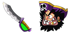 Cursor preview: Violet Thatch Cutlass Cursor - 1 - cute-cursor.com