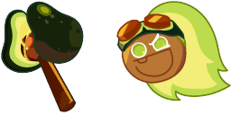 Cursor preview: Cute Cursor Avocado Cookie Pack - 66 - cute-cursor.com