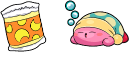 Cursor preview: Kirby Sleep - 1 - cute-cursor.com