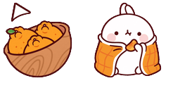 Cursor preview: Molang Bowl Oranges - 66 - cute-cursor.com