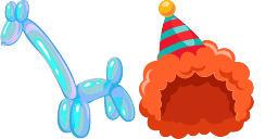 Cursor preview: Clown Giraffe - 1 - cute-cursor.com