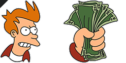 Cursor preview: Futurama Fry - 44 - cute-cursor.com