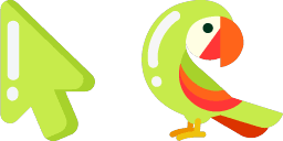 Cursor preview: Parrot Minimal - 66 - cute-cursor.com