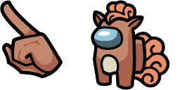 Cursor preview: Vulpix Crewmate - 1 - cute-cursor.com