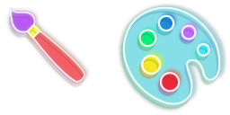 Cursor preview: Brush Palette - 65 - cute-cursor.com