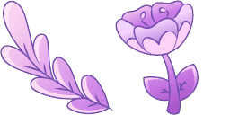 Cursor preview: Purple Flower - 1 - cute-cursor.com