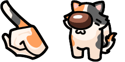 Cursor preview: Fluffy Cat Crewmate - 1 - cute-cursor.com