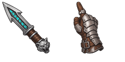 Cursor preview: The Witcher 3 Silver Sword Arrow Gauntlet Hand - 66 - cute-cursor.com