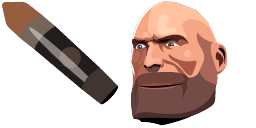 Cursor preview: Team Fortress 2 Heavy and Bullet - 1 - cute-cursor.com