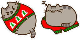 Cursor preview: Pusheen Holiday Cheer - 1 - cute-cursor.com