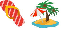 Cursor preview: Summer Vacation - 66 - cute-cursor.com