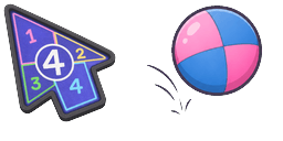 Cursor preview: Four Square Champ - 1 - cute-cursor.com