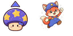 Cursor preview: Indigo Star Cap Cursor - 1 - cute-cursor.com
