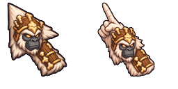 Cursor preview: Cute Wakanda M Baku White - 66 - cute-cursor.com
