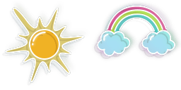 Cursor preview: Rainbow - 38 - cute-cursor.com