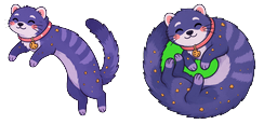 Cursor preview: Indigo Ferret Cookie Cursor - 65 - cute-cursor.com