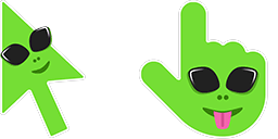 Cursor preview: Alien Face - 39 - cute-cursor.com
